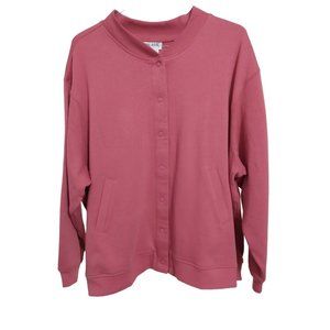 Blair Sweater Cardigan Pink Snap Front Long Sleeve Women's Sz 3XL PT